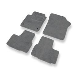 Tapis de sol velours pour Skoda Citigo I (2011-2020) - Premium tapis de voiture - gris - DGS Autodywan