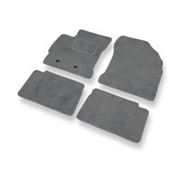 Tapis de sol velours pour Toyota Auris II (2013-2018) - Premium tapis de voiture - gris - DGS Autodywan