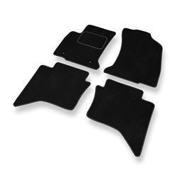 Tapis de sol velours pour Toyota Hilux VIII (2016-....) - Premium tapis de voiture - noir - DGS Autodywan