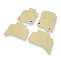 Tapis de sol velours pour Toyota Land Cruiser VI (2009-2017) - Premium tapis de voiture - beige - DGS Autodywan