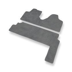 Tapis de sol velours pour Toyota ProAce I (2013-2016) - Premium tapis de voiture - gris - DGS Autodywan