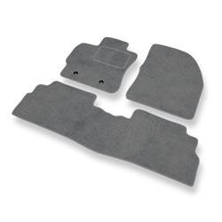Tapis de sol velours pour Toyota Verso (2009-2018) - Premium tapis de voiture - gris - DGS Autodywan