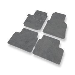 Tapis de sol velours pour Volkswagen Amarok I (2009-....) - Premium tapis de voiture - gris - DGS Autodywan