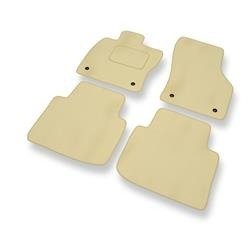 Tapis de sol velours pour Volkswagen Passat B8 (2014-....) - Premium tapis de voiture - beige - DGS Autodywan