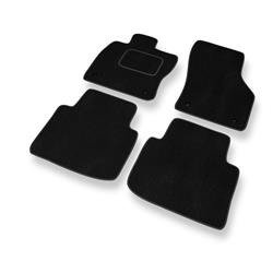 Tapis de sol velours pour Volkswagen Passat B8 (2014-....) - Premium tapis de voiture - noir - DGS Autodywan