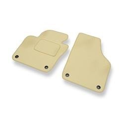 Tapis de sol velours pour Volkswagen Sharan II (2010-....) - Premium tapis de voiture - beige - DGS Autodywan