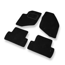 Tapis de sol velours pour Volvo S60 I (2000-2009) - Premium tapis de voiture - noir - DGS Autodywan