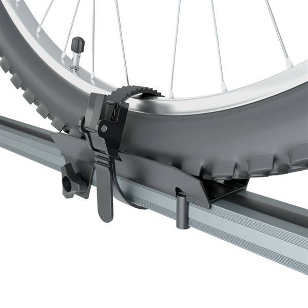 Porte-velos de toit Juza - pour 1 velo Fixation avec les rainures en T  capacite de chargement: 15 kgchez Rameder