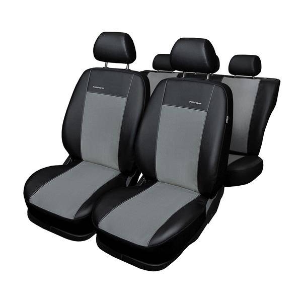 Ensemble: tapis de voiture en caoutchouc + housses de siège confectionnées  sur mesure pour Opel Corsa E Hayon (2014-2019) - Elegance - P-2 - 2ème  rangée - banquiette entière
