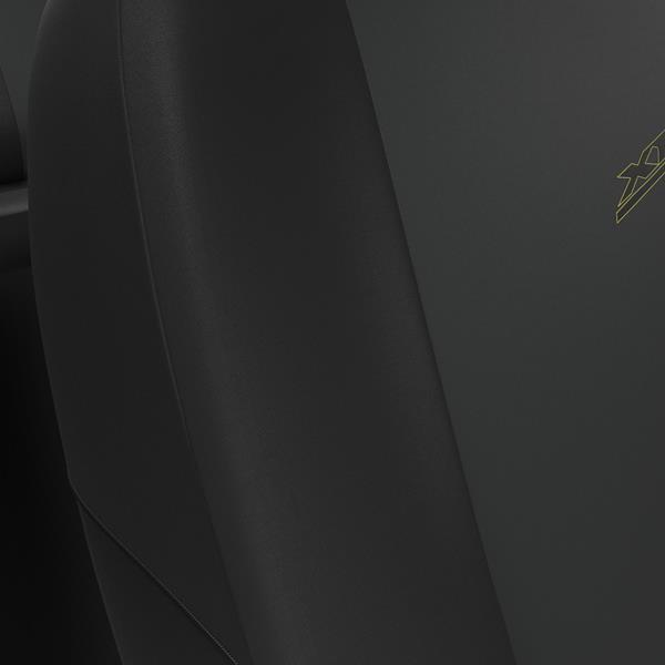 Housses de siège deux-colorés pour Renault Clio - noir bleu foncé