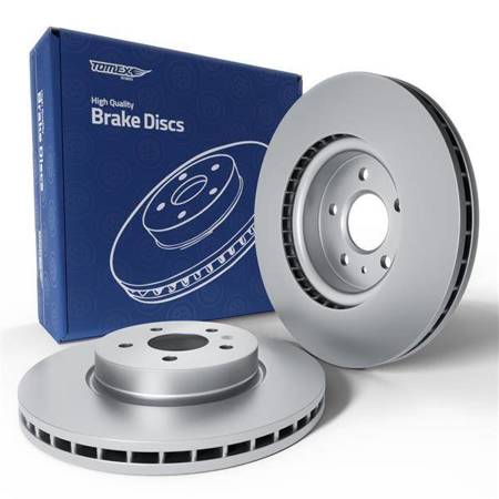 2x Les disques de frein pour Audi A5 8T Coupé, Cabriolet, Sportback (2007-2017) - ventilé - 320mm - Tomex - TX 72-56 (essieu avant)