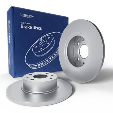 2x Les disques de frein pour Fiat Stilo Hayon, Break (2001-2008) - pleine - 251,5mm - Tomex - TX 70-89 (essieu arrière)