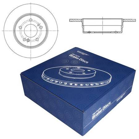 2x Les disques de frein pour Mercedes-Benz 124 C124 Coupé (1989-1993) - pleine - 278mm - Tomex - TX 70-93 (essieu arrière)