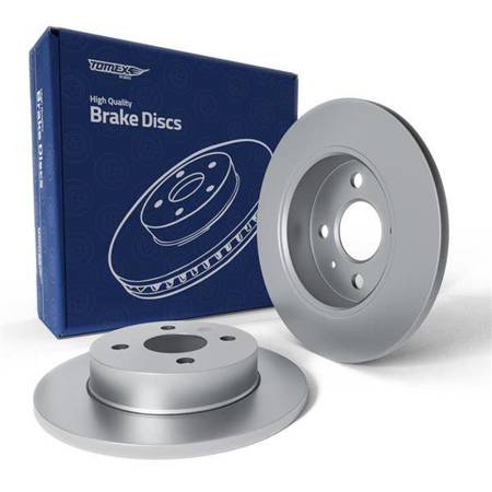 2x Les disques de frein pour Opel Astra H Hayon, Cabriolet, Break, Berline (2004-2014) - pleine - 240mm - Tomex - TX 70-23 (essieu arrière)