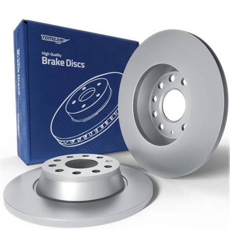 2x Les disques de frein pour Skoda Octavia II Break, Liftback (2005-2013) - pleine - 282mm - Tomex - TX 71-37 (essieu arrière)