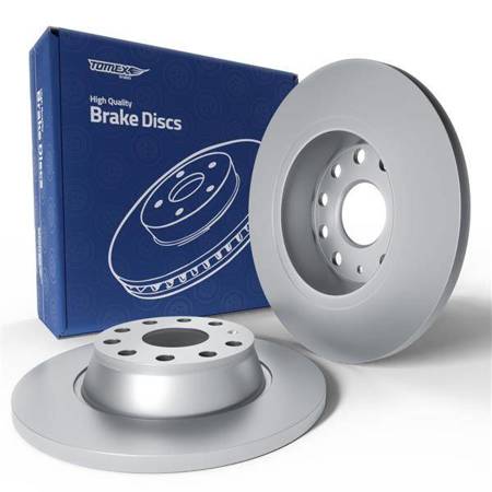 2x Les disques de frein pour Volkswagen Caddy III Break, Van (2006-2015) - pleine - 272mm - Tomex - TX 72-45 (essieu avant)