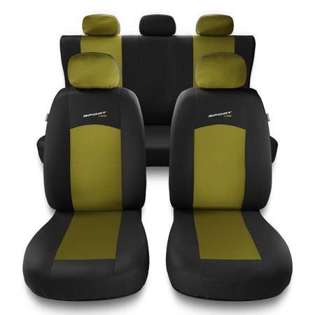 Housses de siège universelles pour Alfa Romeo 147 (2000-2010) - housse siege voiture universelles - couverture siege - jaune - Auto-Dekor - Sport Line