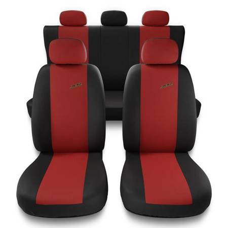 Housses de siège universelles pour Alfa Romeo 156 I, II (1997-2007) - housse siege voiture universelles - couverture siege - rouge - Auto-Dekor - XR