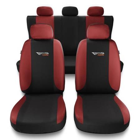 Housses de siège universelles pour BMW 2 F22, F45 (2013-2019) - housse siege voiture universelles - couverture siege - rouge - Auto-Dekor - Tuning