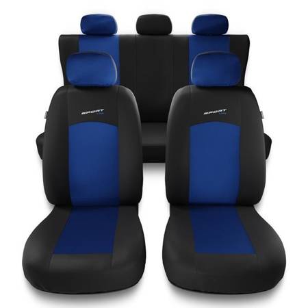 Housses de siège universelles pour Chevrolet Captiva I, II (2006-2019) - housse siege voiture universelles - couverture siege - bleu - Auto-Dekor - Sport Line