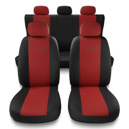 Housses de siège universelles pour Dacia Lodgy (2012-2019) - housse siege voiture universelles - couverture siege - rouge - Auto-Dekor - XR