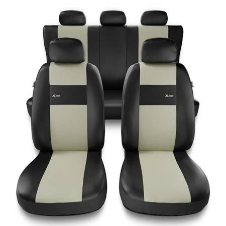 Housses de siège universelles pour Daihatsu Sirion I, II, III (1998-2019) - housse siege voiture universelles - couverture siege - beige - Auto-Dekor - X-Line