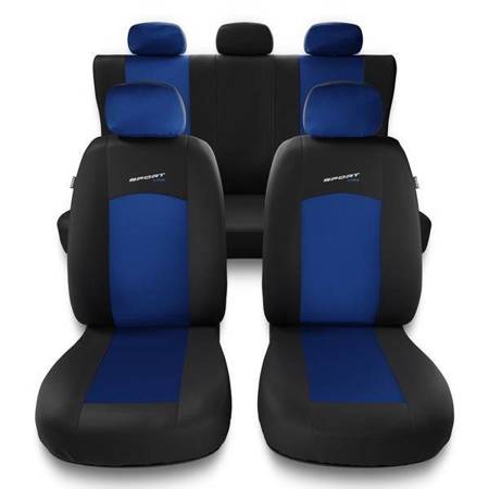 Housses de siège universelles pour Daihatsu Sirion I, II, III (1998-2019) - housse siege voiture universelles - couverture siege - bleu - Auto-Dekor - Sport Line