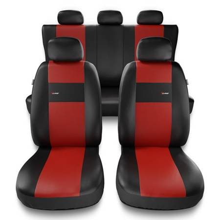 Housses de siège universelles pour Daihatsu Sirion I, II, III (1998-2019) - housse siege voiture universelles - couverture siege - rouge - Auto-Dekor - X-Line