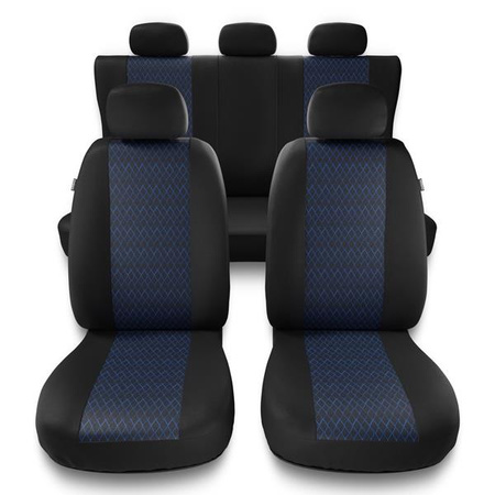 Housses de siège universelles pour Hyundai Santa Fe I, II, III, IV (2000-2019) - housse siege voiture universelles - couverture siege - bleu - Auto-Dekor - Profi