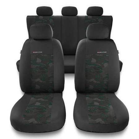 Housses de siège universelles pour Renault Kadjar (2015-2019) - housse siege voiture universelles - couverture siege - vert - Auto-Dekor - Elegance