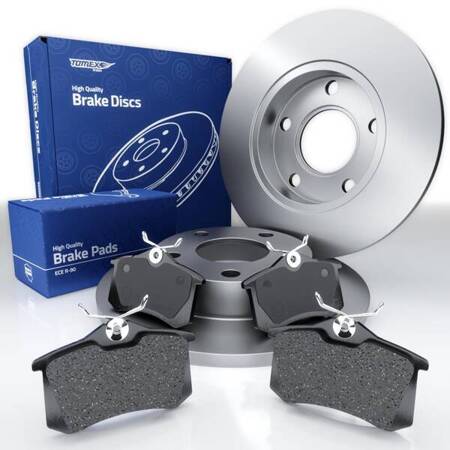 Plaquettes + disques de frein pour Audi A4 B6 Avant, Berline (2000-2004) - Tomex - TX 10-78 + TX 71-71 (essieu arrière)