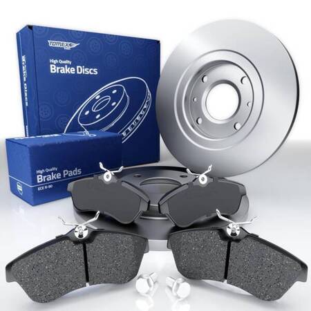 Plaquettes + disques de frein pour Citroen C2 I Hayon (2003-2009) - Tomex - TX 13-29 + TX 70-94 (essieu avant)