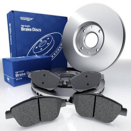 Plaquettes + disques de frein pour Citroen C3 II Hayon (2009-2016) - Tomex - TX 16-25 + TX 70-24 (essieu avant)