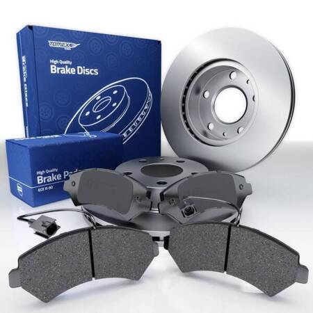 Plaquettes + disques de frein pour Citroen Jumper II Van (2006-....) - Tomex - TX 14-401 + TX 70-60 (essieu avant)