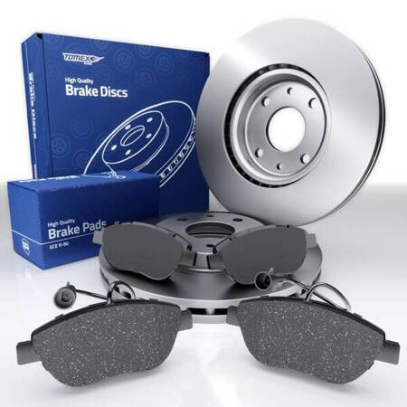 Plaquettes + disques de frein pour Fiat Fiorino IV Breakvan, Van (2007-....) - Tomex - TX 12-48 + TX 70-56 (essieu avant)