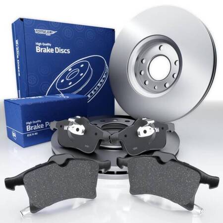 Plaquettes + disques de frein pour Opel Meriva A Monospace (2005-2010) - Tomex - TX 13-00 + TX 72-03 (essieu avant)