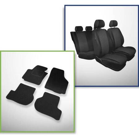 Set: tapis feutre + housses de siege confectionnees sur mesure pour Seat Altea Monospace (2004-2015) – Practic