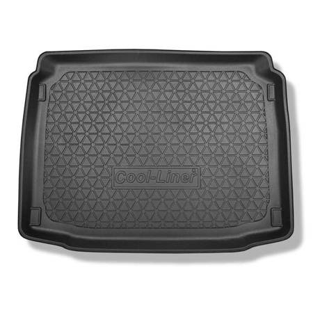 Tapis de coffre pour Peugeot 308 II Hayon (08.2013-11.2021) - bac de coffre - protection de coffre voiture - Aristar - Cool liner - coffre inférieur; avec roue de secours à usage temporaire ou kit de réparation