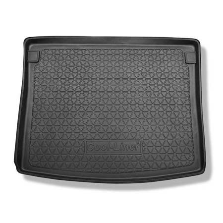 Tapis de coffre pour Volkswagen Caddy Startline Break (2003-10.2020) - bac de coffre - protection de coffre voiture - Aristar - Cool liner - 5 places; tôle sur les parois latérales du coffre