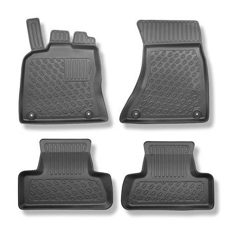 Tapis de sol en TPE pour Audi Q5 I 8R SUV (11.2008-12.2016) - tapis de voiture - noir - Aristar - Cool liner