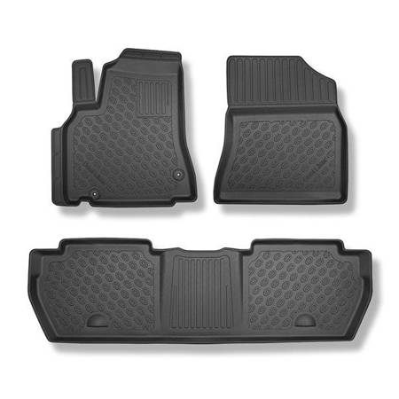 Tapis de sol en TPE pour Citroen Berlingo Ludospace (2008-08.2018) - tapis de voiture - noir - Aristar - Cool liner - 5 ou 7 sièges; sans la troisième rangée de sièges