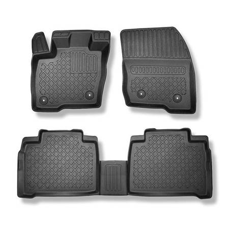 Tapis de sol en TPE pour Ford Galaxy III Monospace (09.2015-2023) - tapis de voiture - noir - Aristar - Guardliner - 5 ou 7 sièges; sans la troisième rangée de sièges