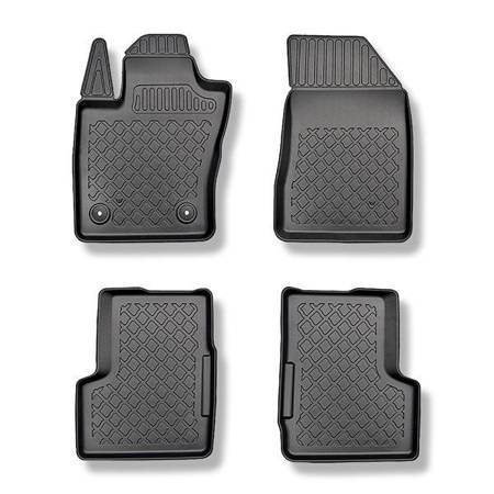 Tapis de sol en TPE pour Jeep Renegade SUV (09.2014-....) - tapis de voiture - noir - Aristar - Guardliner - non pour 4ex Plug-in Hybrid