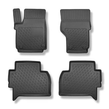 Tapis de sol en TPE pour Volkswagen Amarok Pick-Up (08.2010-....) - tapis de voiture - noir - Aristar - Cool liner - cabine double