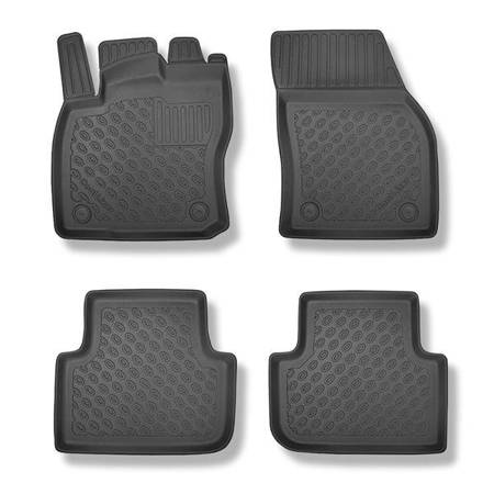 Tapis de sol en TPE pour Volkswagen Tiguan II SUV (05.2016-....) - tapis de voiture - noir - Aristar - Cool liner