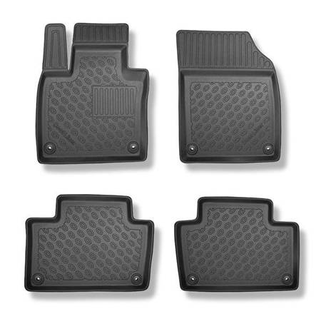 Tapis de sol en TPE pour Volvo XC90 II SUV (05.2015-....) - tapis de voiture - noir - Aristar - Cool liner - 5 ou 7 sièges; sans la troisième rangée de sièges; aussi pour Plug-in Hybrid Recharge