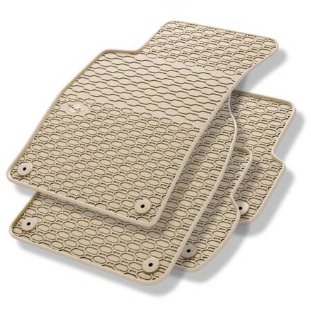 Tapis de sol en caoutchouc pour Audi A4 B6 (2000-2006) - tapis de voiture - beige - Geyer & Hosaja - 818/4B