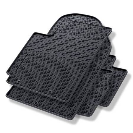 Tapis de sol en caoutchouc pour Kia Picanto II (2011-2016) - tapis de voiture - noir - Geyer & Hosaja - 837/4C