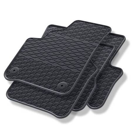 Tapis de sol en caoutchouc pour Skoda Citigo-e iV (2019-2020) - tapis de voiture - noir - Geyer & Hosaja - 909/4C