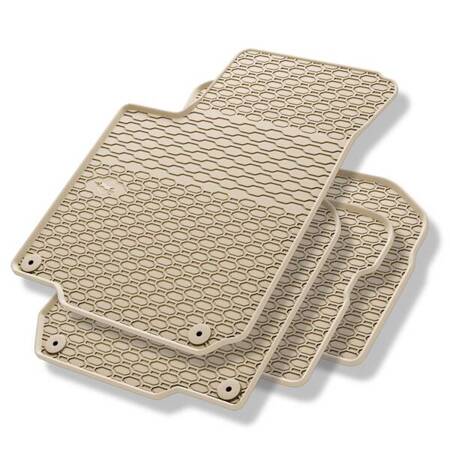 Tapis de sol en caoutchouc pour Skoda Octavia I (1996-2010) - tapis de voiture - beige - Geyer & Hosaja - 816/4B